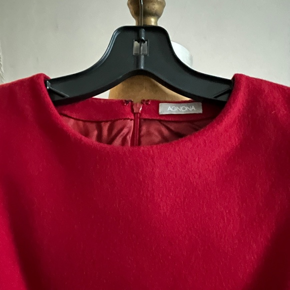 AGNONA SCARLET CASHMERE 2PC DRESS US 6 - Picture 2 of 5